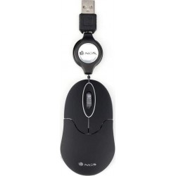 OPTICAL MOUSE RETRACTABLE CORD SIN BLACK