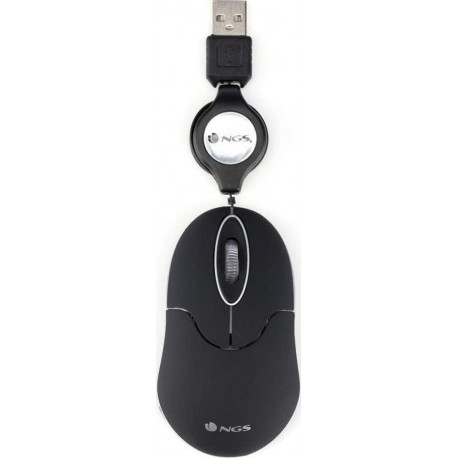 OPTICAL MOUSE RETRACTABLE CORD SIN BLACK