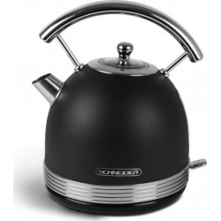 Schneider - scke17b - bouilloire vintage - 1,7 litres - 2200 watts - socle pivotant - coloris noir