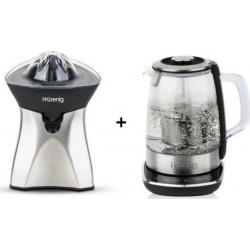 H.koenig Ti600 + agr60 presse agrumes et bouilloire infuseur a the 1,5l h.koenig