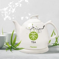 Bestron bouilloire céramique asia lounge dtp800a 0,8 l blanc thé Oui