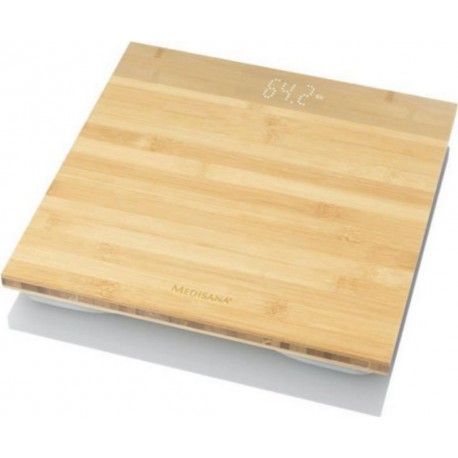 Medisana - pese-personne en bambou - 40544 - ecran led - piles incluses MED4015588405440