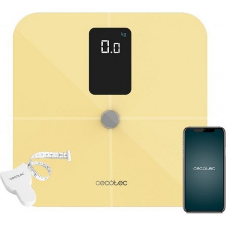 Cecotec Pèse-personne cecotec 10400 fullhealthy vision yellow jaune, bio-impédance, jusqu'à 15 paramètres