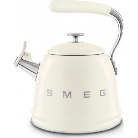 SMEG Bouilloire Sifflante 2.3L crème