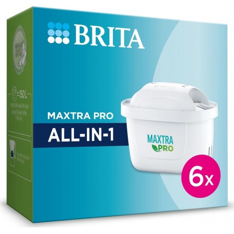 Brita PACK 6 filtres de rechange tout-en-un pour purificateur d'eau