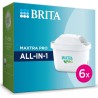 Brita PACK 6 filtres de rechange tout-en-un pour purificateur d'eau