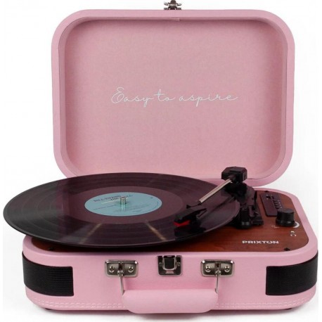 Prixton Platine vinyle VC600 avec Bluetooth (Rose)