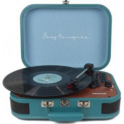 Prixton Platine vinyle VC600 avec Bluetooth (Bleu)