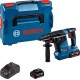 Bosch Marteau perforateur sans fil avec SDS plus GBH 18V-24 C, 2 batteries, chargeur rapide et L-BOXX