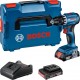 Bosch Perceuse-visseuse sans fil GSR 18V-45 avec 2x batterie 2,0Ah et chargeur dans L-BOXX