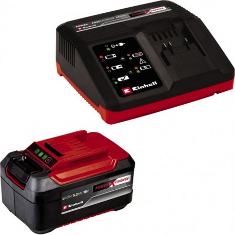 Einhell PXC-Kit de démarrage 5,2Ah &amp 4A Fastcharger 4512114