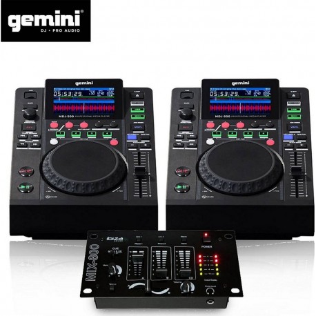 Gemini Contrôleur USB Double Platines Lecteurs LCD MDJ