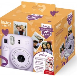 Fujifilm Appareil photo Instantané Intax Mini 12 Lilas Pack iconique Love