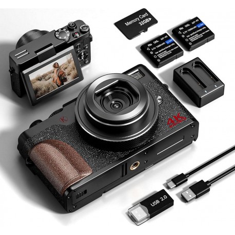 NBD Appareil photo Hybride Carte SD 32GB + 2 Batteries + Clé USB